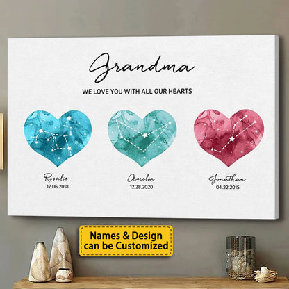 Our Family Constellation - Personalized Birthstone Poster/Canvas