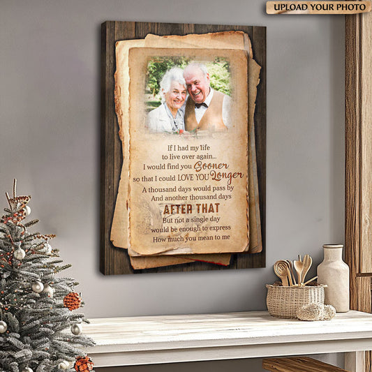 A Thousand Days - Personalized Custom Photo Canvas / Poster