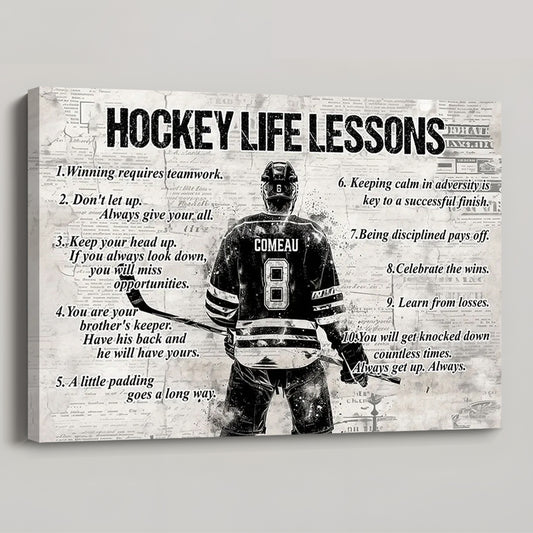 Hockey Life Lessons - Personalized Custom Poster / Canvas