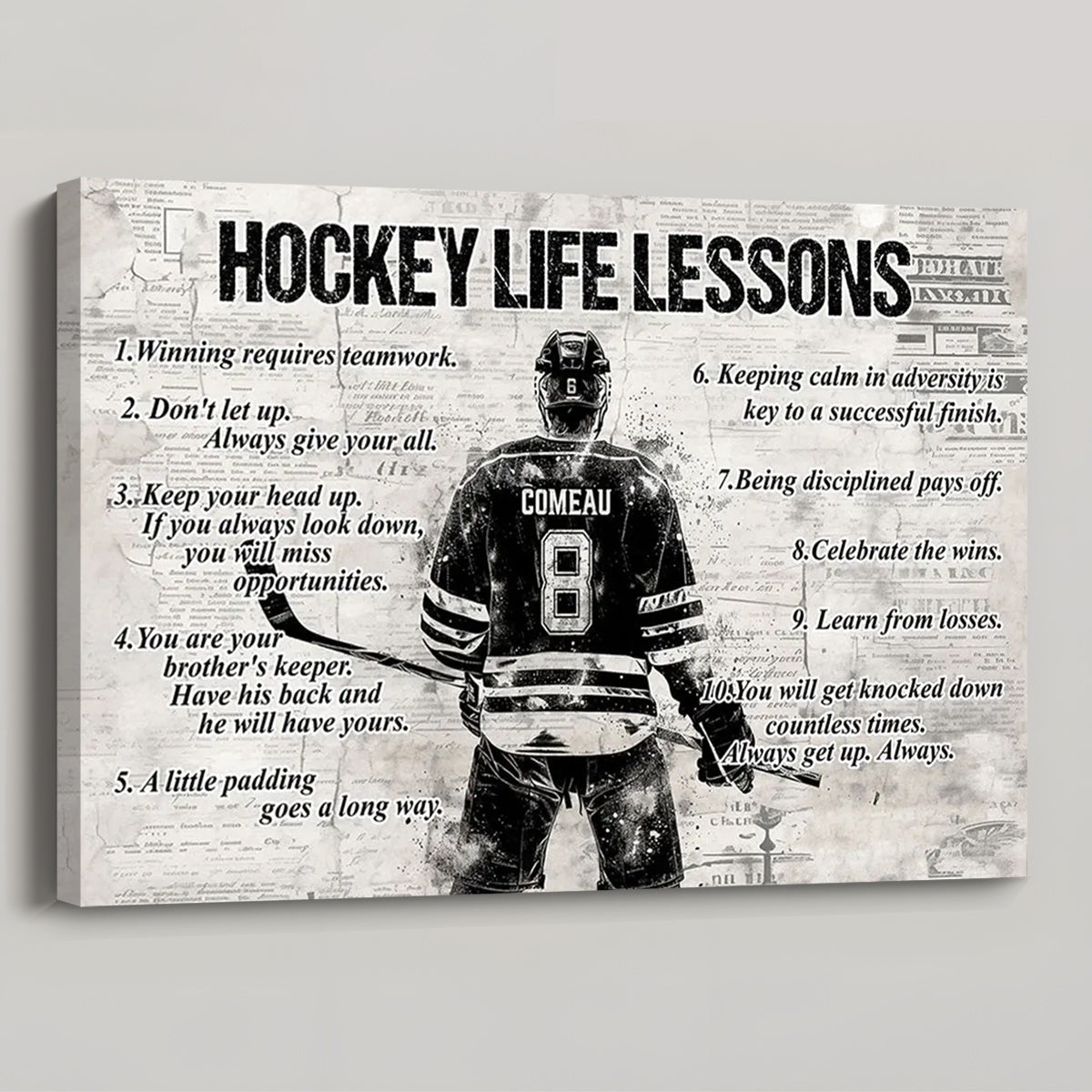Hockey Life Lessons - Personalized Custom Poster / Canvas