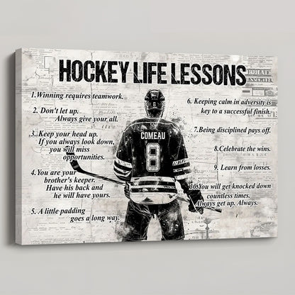 Hockey Life Lessons - Personalized Custom Poster / Canvas