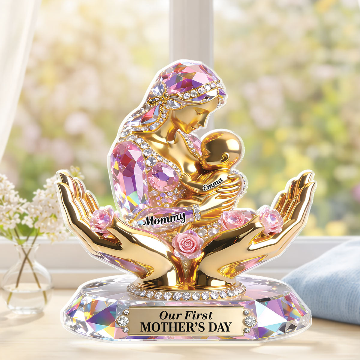 Our First Mother's Day Acrylic Plaque - Personalized Gifts for New Mom