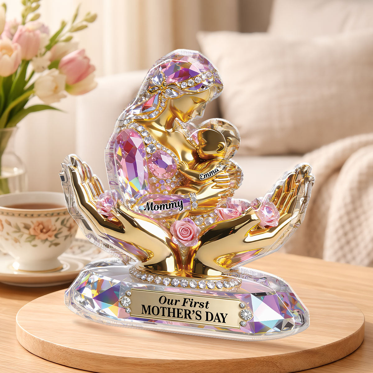 Our First Mother's Day Acrylic Plaque - Personalized Gifts for New Mom