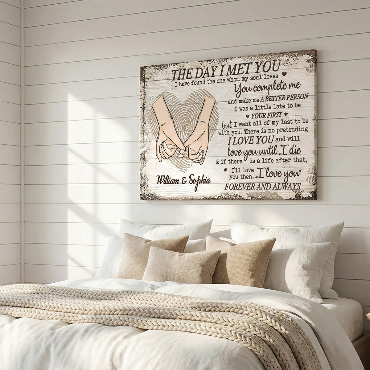 Love You Forever And Always - Personalized Couples Poster / Canvas