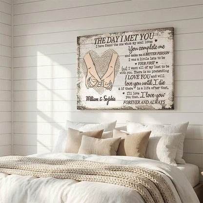 Love You Forever And Always - Personalized Couples Poster / Canvas