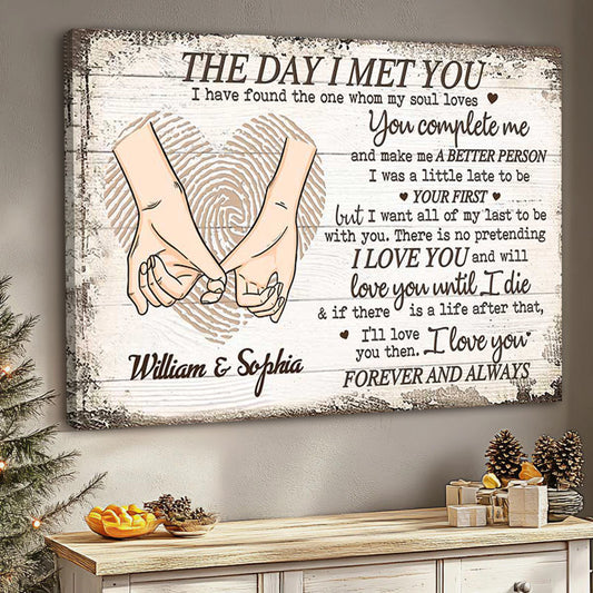 Love You Forever And Always - Personalized Couples Poster / Canvas