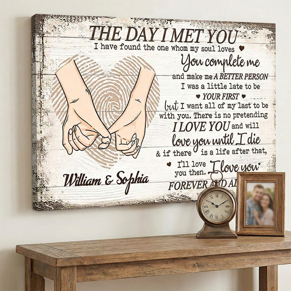 Love You Forever And Always - Personalized Couples Poster / Canvas