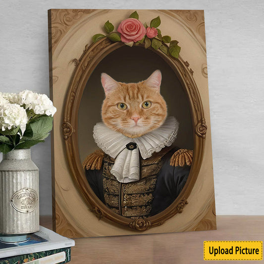 Personalised Royal Pet Portrait Canvas / Poster - Unique Gift for Pet Lovers