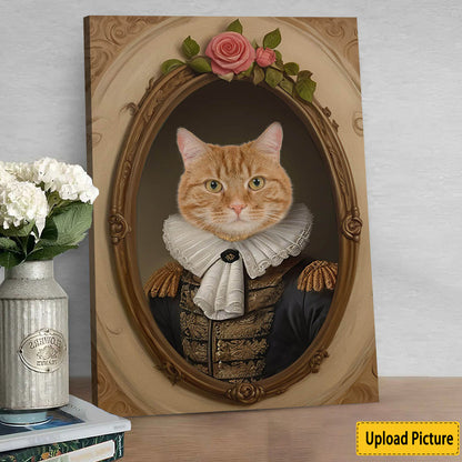 Personalised Royal Pet Portrait Canvas / Poster - Unique Gift for Pet Lovers