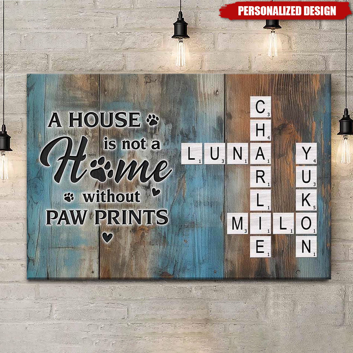Personalized Crossword Canvas / Poster for Pet Lovers