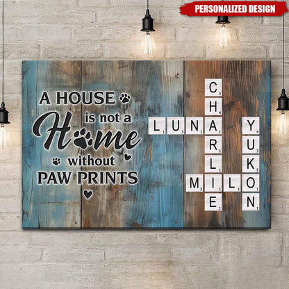 Personalized Crossword Canvas / Poster for Pet Lovers