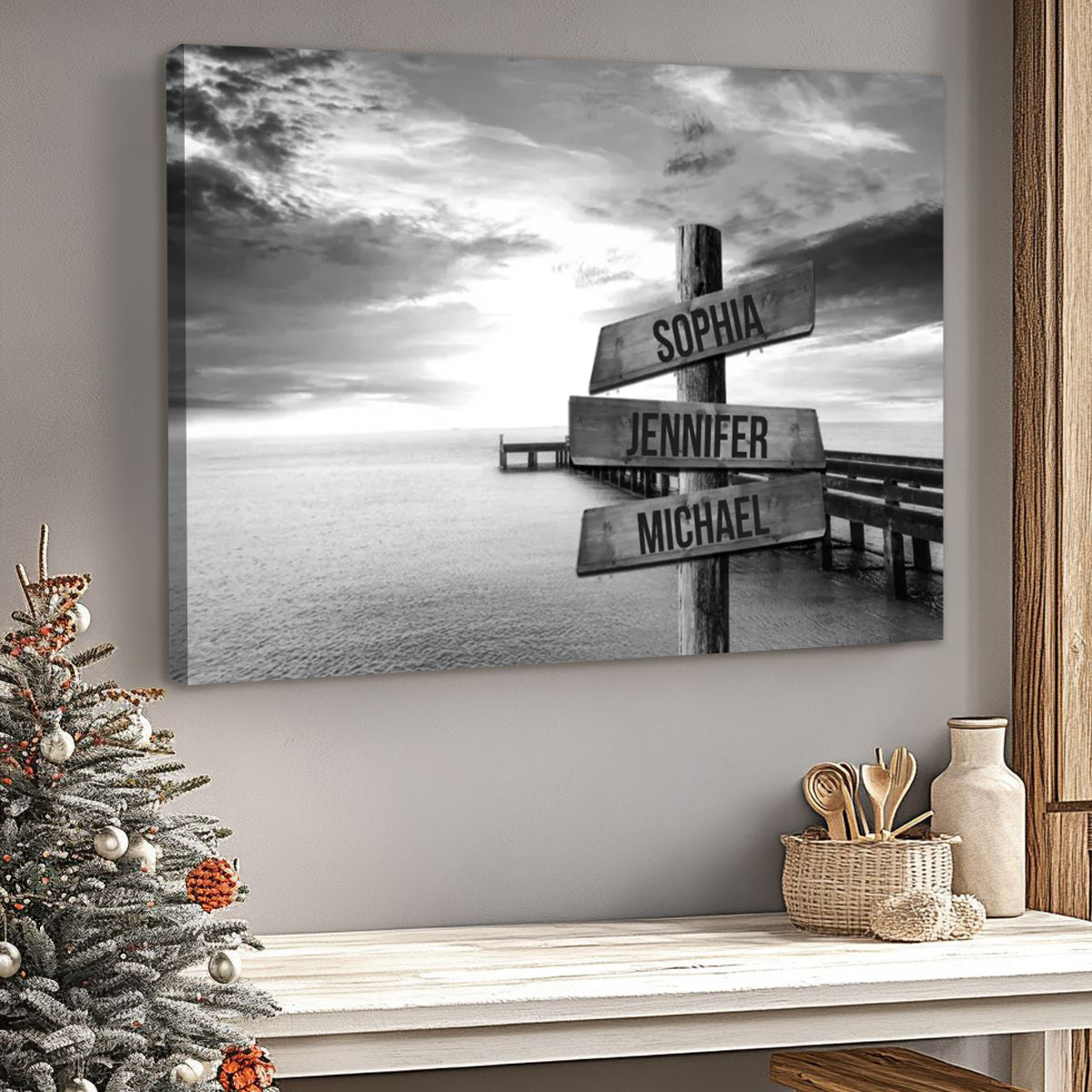 Lakeview Serenity - Personalized Custom Names Canvas / Poster