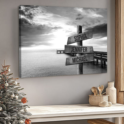 Lakeview Serenity - Personalized Custom Names Canvas / Poster