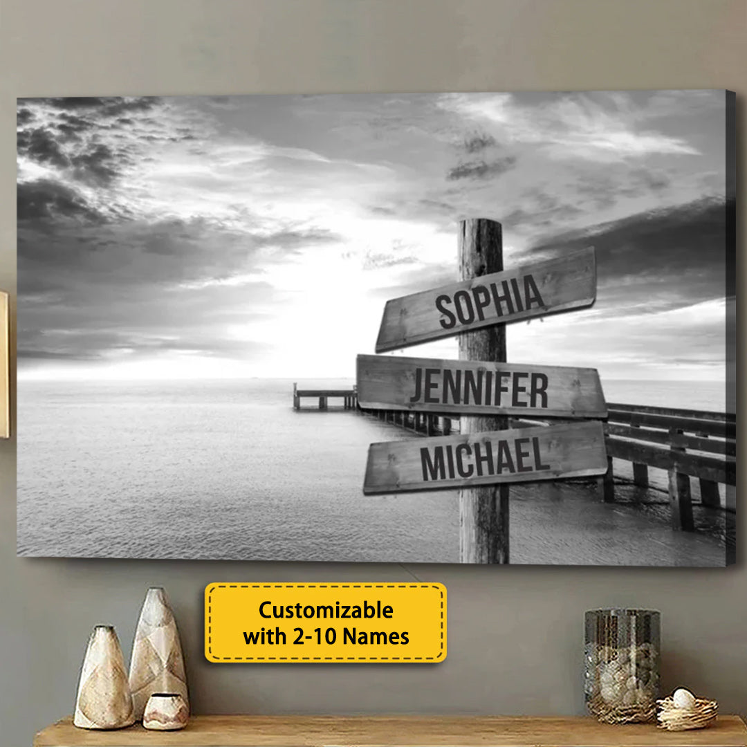 Lakeview Serenity - Personalized Custom Names Canvas / Poster