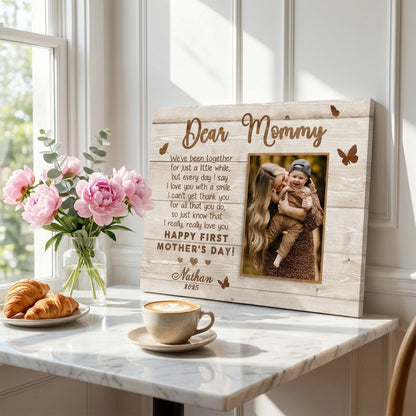 Personalized Custom Photo Canvas / Poster - New Mom Mothers Day Gift