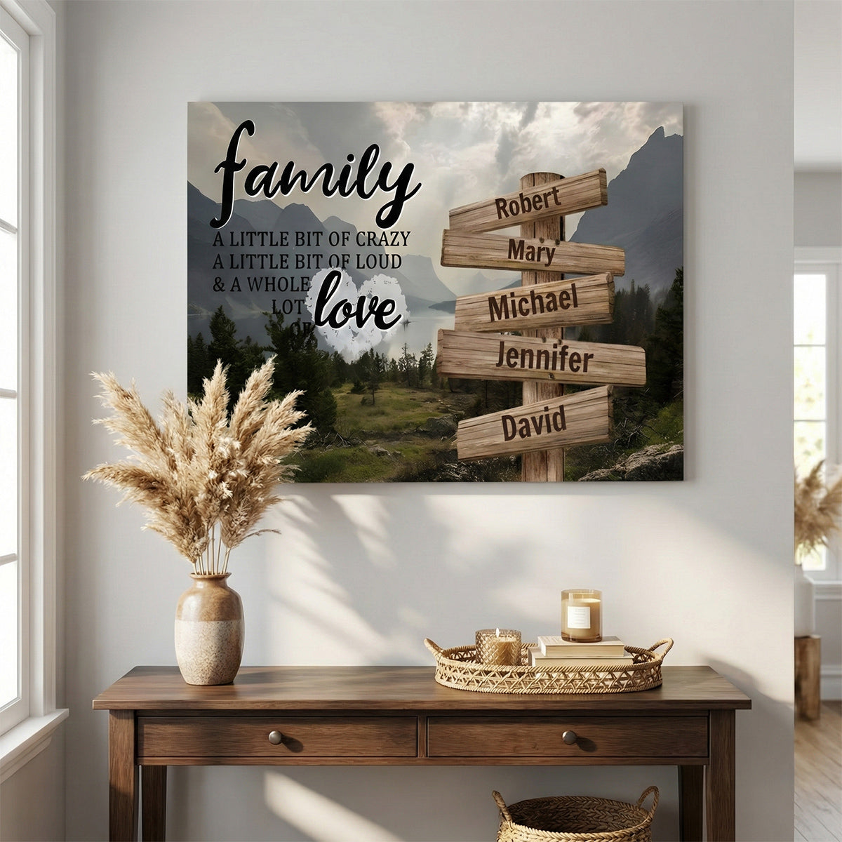 A Little Whole Lot of Love - Personalized Custom Family Name Canvas / Poster