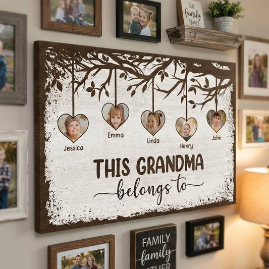 This Grandma/Mummy Belongs To - Personalized  Canvas / Poster