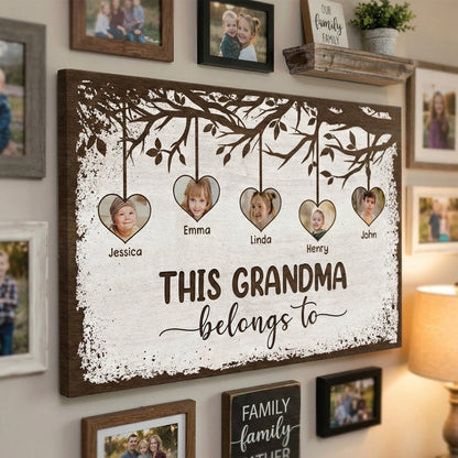 This Grandma/Mummy Belongs To - Personalized  Canvas / Poster