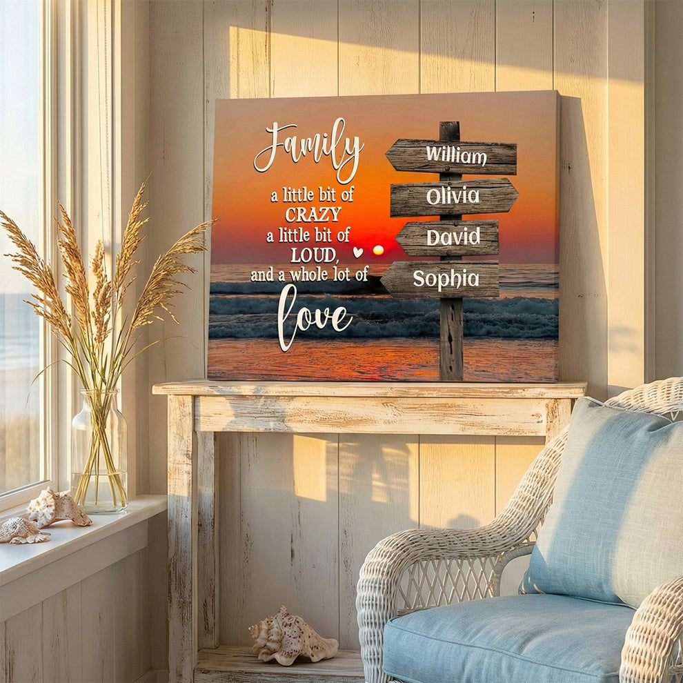 Custom Name Family Street Sign - Personalized Family Post...