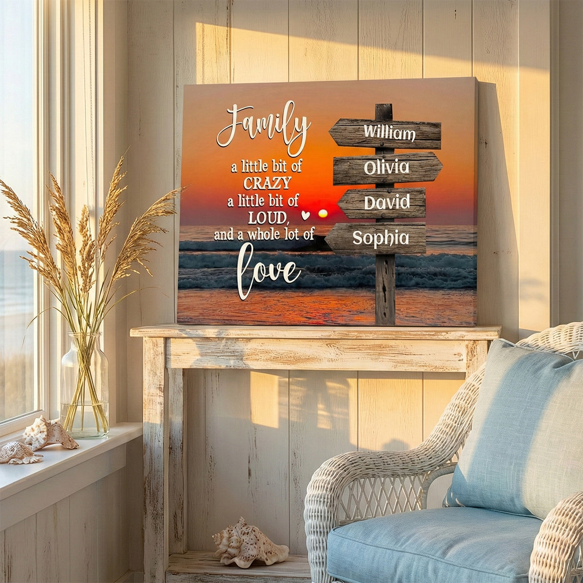 Custom Name Family Street Sign - Personalized Family Poster / Canvas