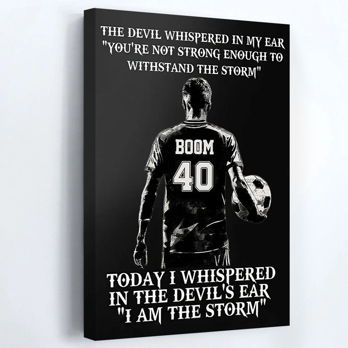 Personalized I Am The Storm Soccer Poster - Custom Gift For Soccer Lovers