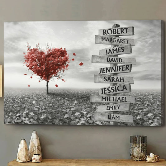 Love You Forever - Personalized Family Name Custom Poster / Canvas