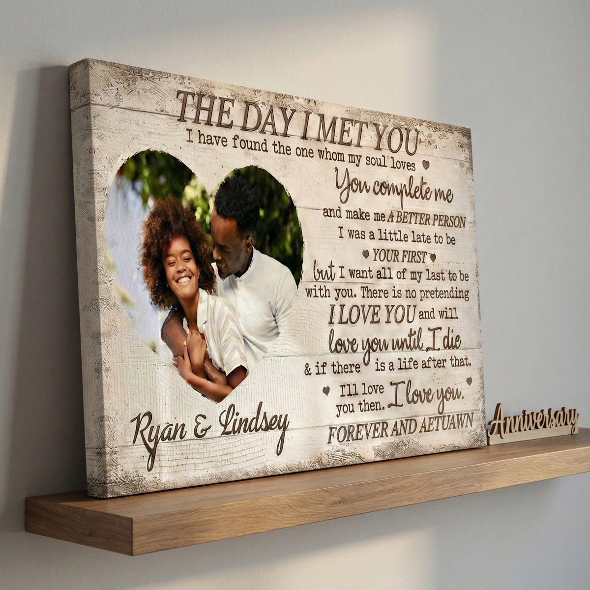 Personalized The Day I Met You Poster / Canvas - Custom Wall Art For Couple
