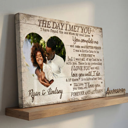 Personalized The Day I Met You Poster / Canvas - Custom Wall Art For Couple