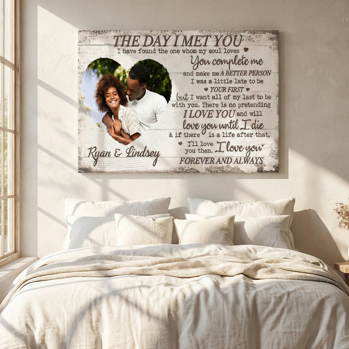 Personalized The Day I Met You Poster / Canvas - Custom Wall Art For Couple