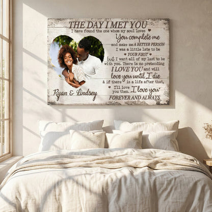 Personalized The Day I Met You Poster / Canvas - Custom Wall Art For Couple