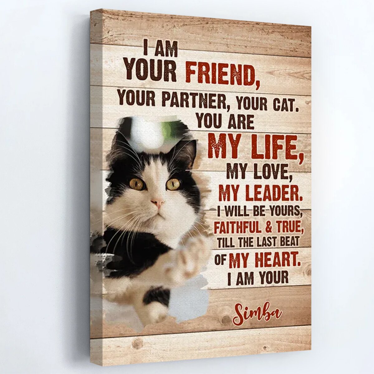 Personalized Custom Cat Photo I am Your Cat Poster / Canvas - Custom Gift For Cat Lovers