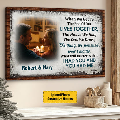 When We Get Together - Personalized Custom Photo Valentine Poster / Canvas