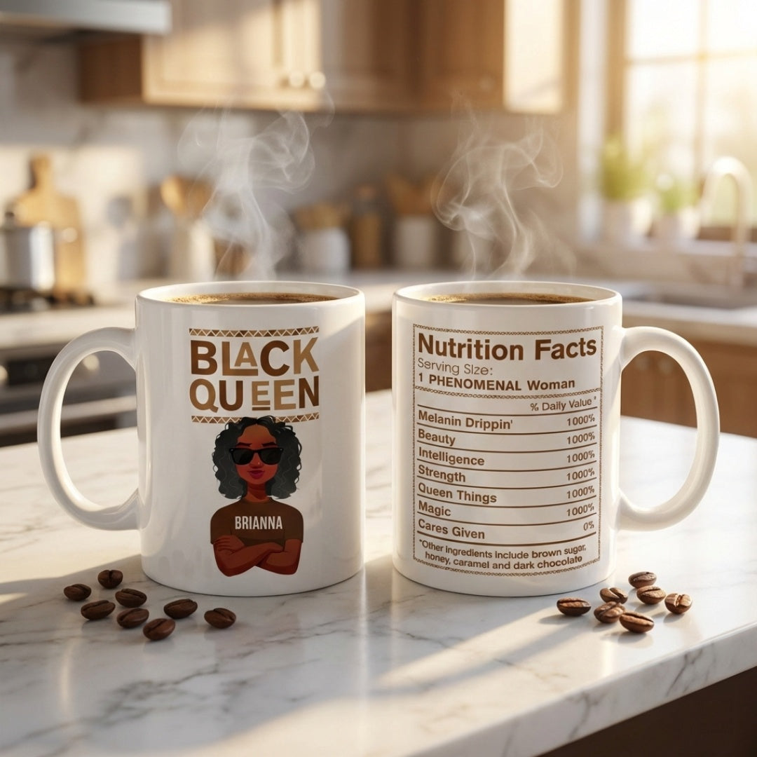 Black Queen Facts - Personalized Custom Mug