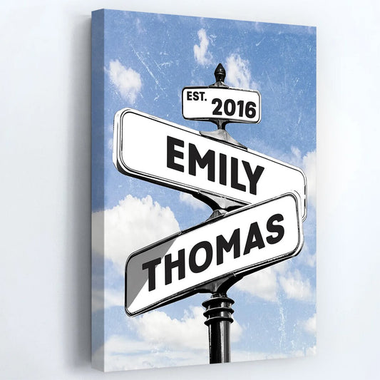 Your Custom Street Sign - Personalized Custom Names Poster / Canvas