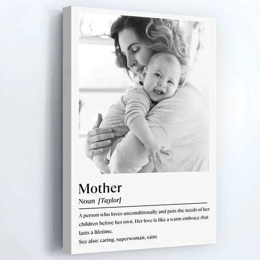 Mother's Warm Embrace - Personalized Custom Portrait Of Mother And Child Poster / Canvas