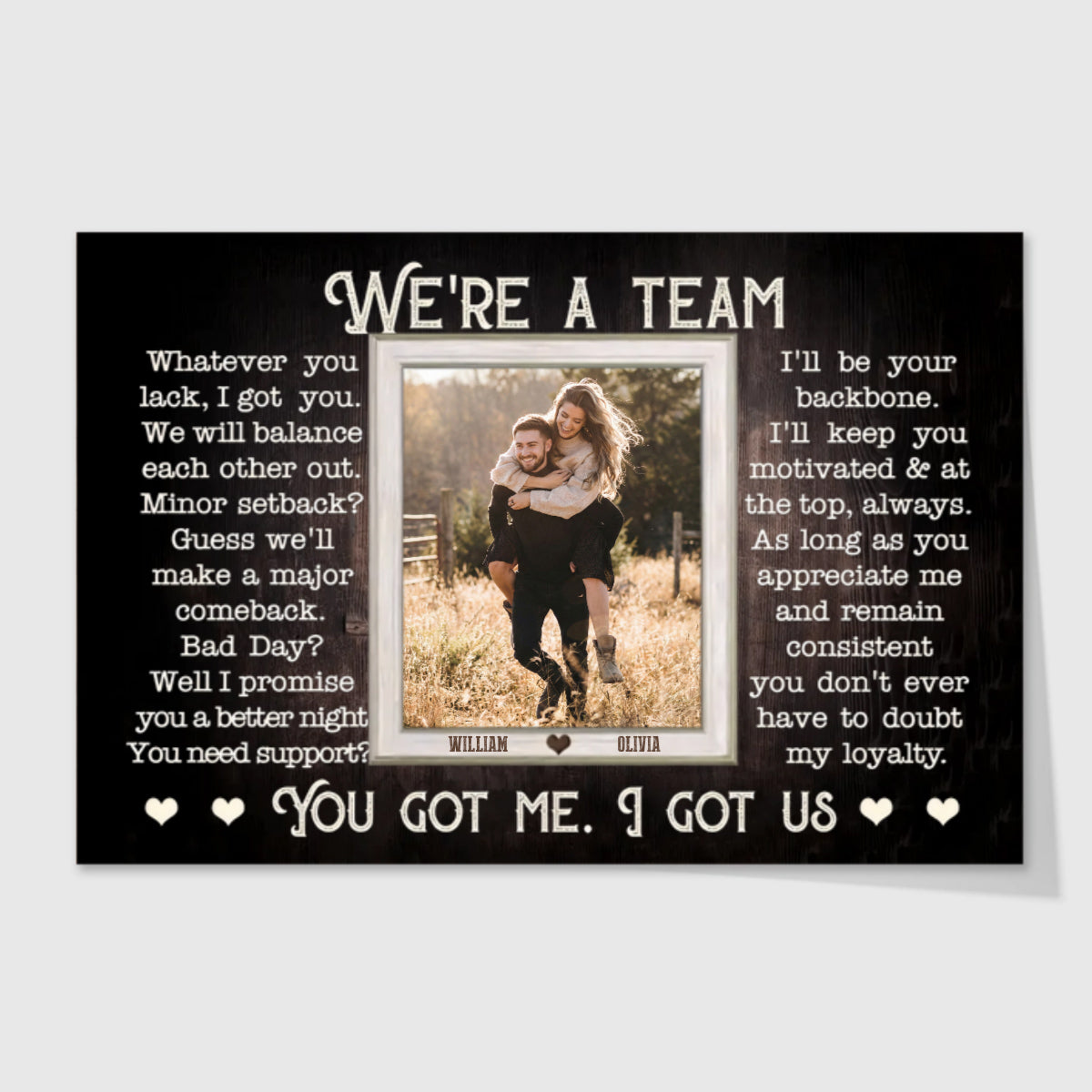 When I Say I Love You More - Personalized Custom Couple Photo Poster / Canvas