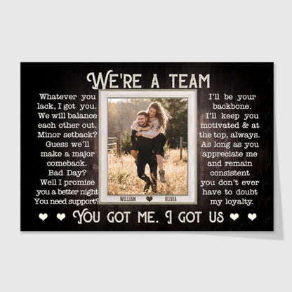When I Say I Love You More - Personalized Custom Couple Photo Poster / Canvas