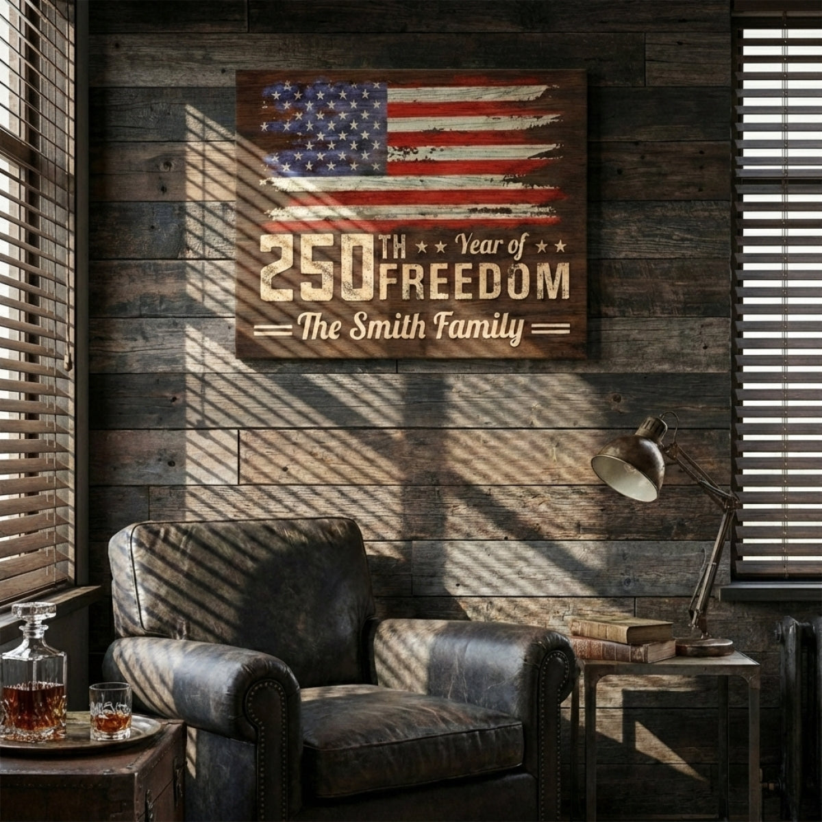 Independence Day Gift - Personalized 250 Anniversary USA Canvas / Poster