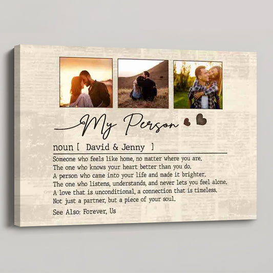 My Person - Personalized Custom Couple Photo Poster / Canvas