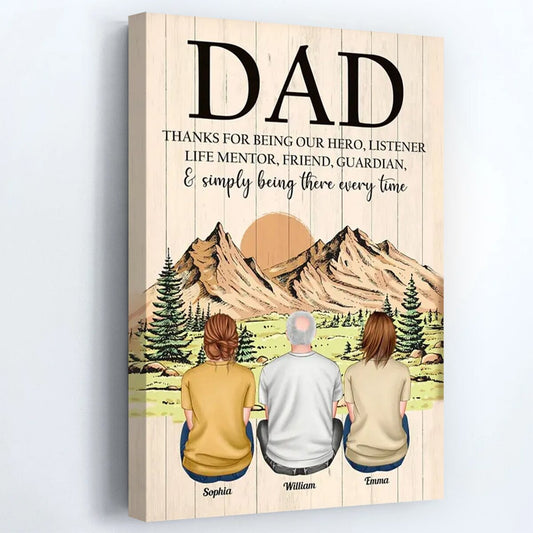 Thanks For Being Our Hero, Listener, Life Mentor - Personalized Poster / Canvas