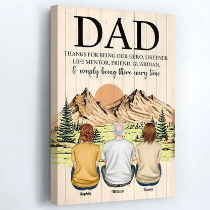 Thanks For Being Our Hero, Listener, Life Mentor - Personalized Poster / Canvas