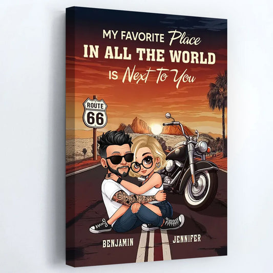 Riding Partners For Life - Personalized Bikers Couple Poster / Canvas