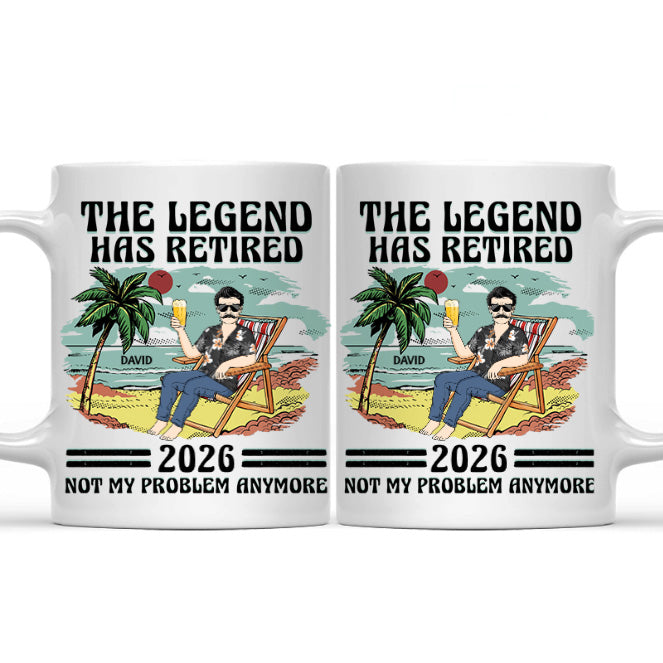 The Legend Has Retired - Personalized Vintage Mug