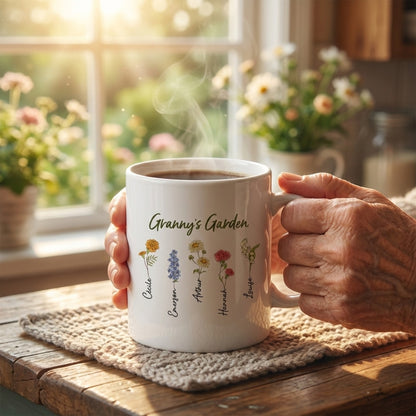Grandma's Garden - Personalised Flower Mug