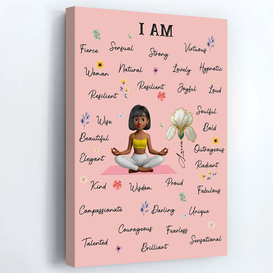 I Am Fierce Sensual Strong - Personalized Custom Empowering Women Poster / Canvas