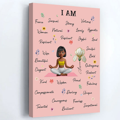 I Am Fierce Sensual Strong - Personalized Custom Empowering Women Poster / Canvas