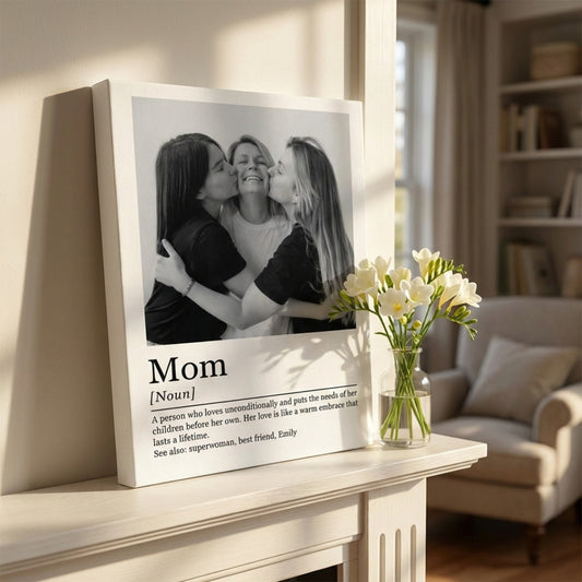 Mom Definition - Personalized Custom Photo Poster / Canvas