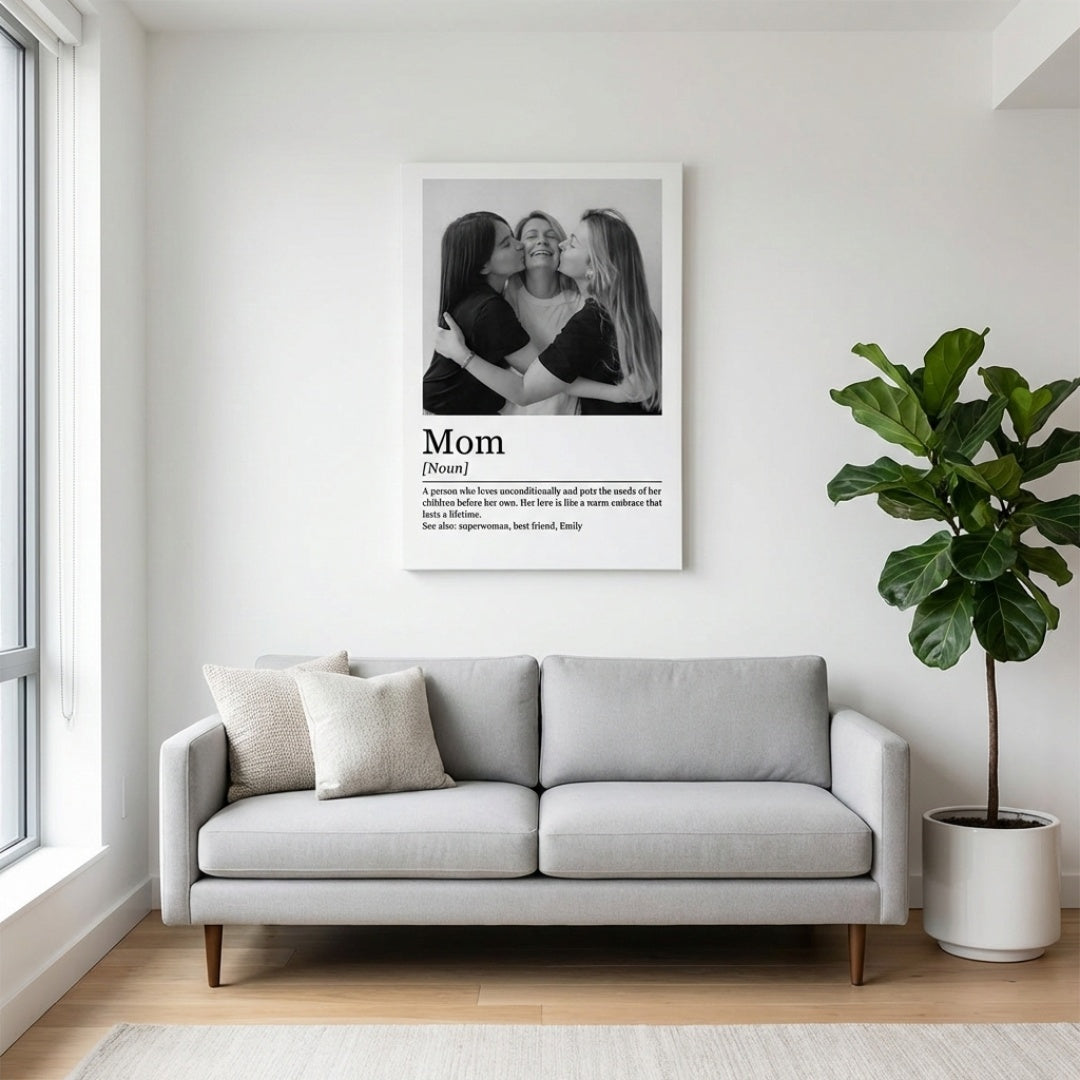 Mom Definition - Personalized Custom Photo Poster / Canvas