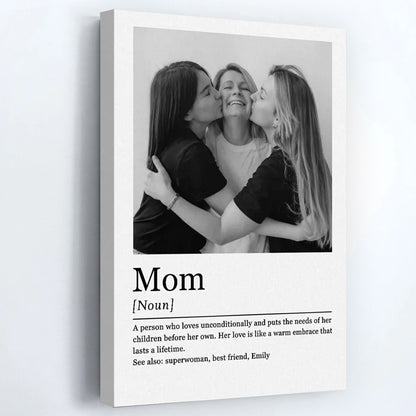 Mom Definition - Personalized Custom Photo Poster / Canvas