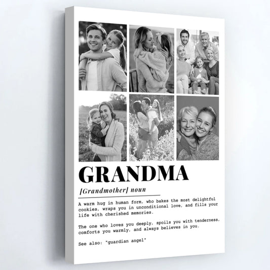 Grandma Definition - Personalized Custom Photo Poster / Canvas